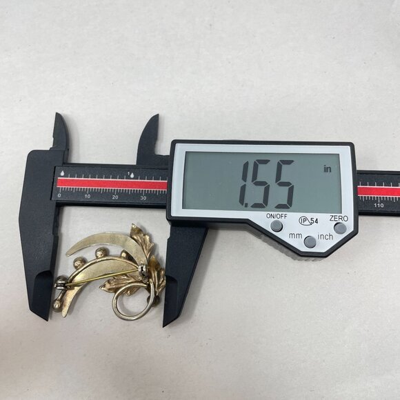 Vintage Silver-Tone Brooch & Earring Set Aqua Stones Leaves Floral Spray‎ Retro - Picture 10 of 11